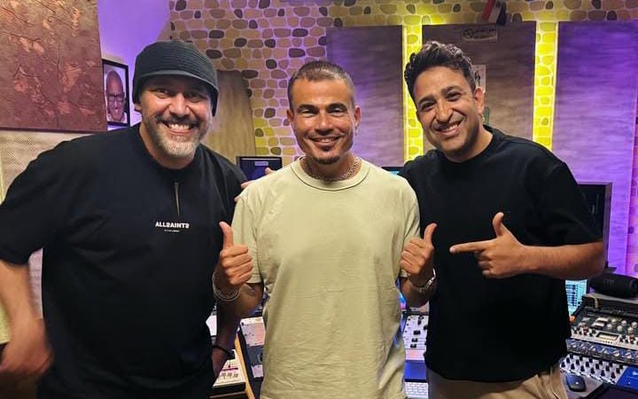تامر حسين ينشر كواليس أغنية «ابتدينا» مع عمرو دياب وعمرو مصطفى 
