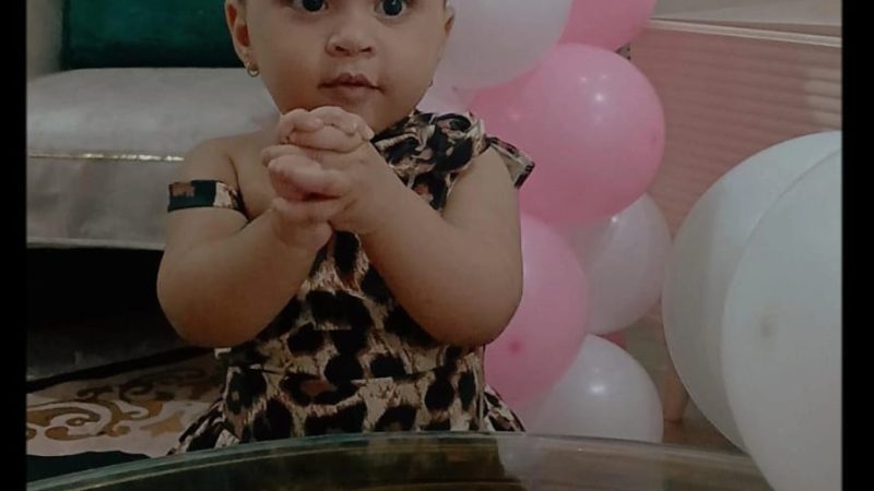 اسرة جريدة إشري نيوز عربيه تهنئ الطفله حور بعيد ميلادها الاول