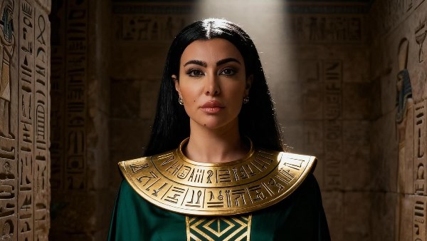 أنا تاج العلاء.. ميرهان حسين تحتفل بالمتحف المصري الكبير 